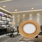 Wood LED Recessed Ceiling Light 5W AC 100-240V Warm Cool White CCC CE RoHS 1/6/10 Pack