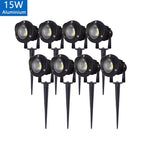 IP65 LED Garden Lawn Spike Light 5W 10W 15W AC 85-265V or DC 12-24V Aluminum ABS Warm White Cool White RGB Outdoor Landscape