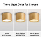 Nordic Wood Grain LED Surface Mounted Ceiling Downlight 5W 7W 15W Iron AC 85-265V D85mm to D120mm Wood Black White Foyer Living Room Bedroom