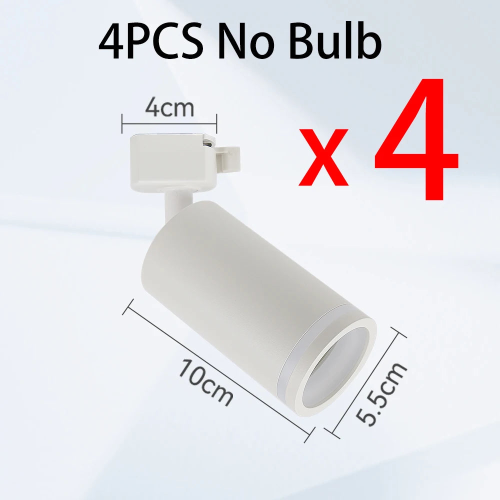 GU10 LED Track Spotlight Surface-Mounted Ceiling Lamp AC 90-260V 10-15m² Kitchen Dining