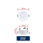 LED Recessed Downlight 5W 9W 12W 15W 18W Epistar DC12V DC24V AC110-220V 120° 2-Year
