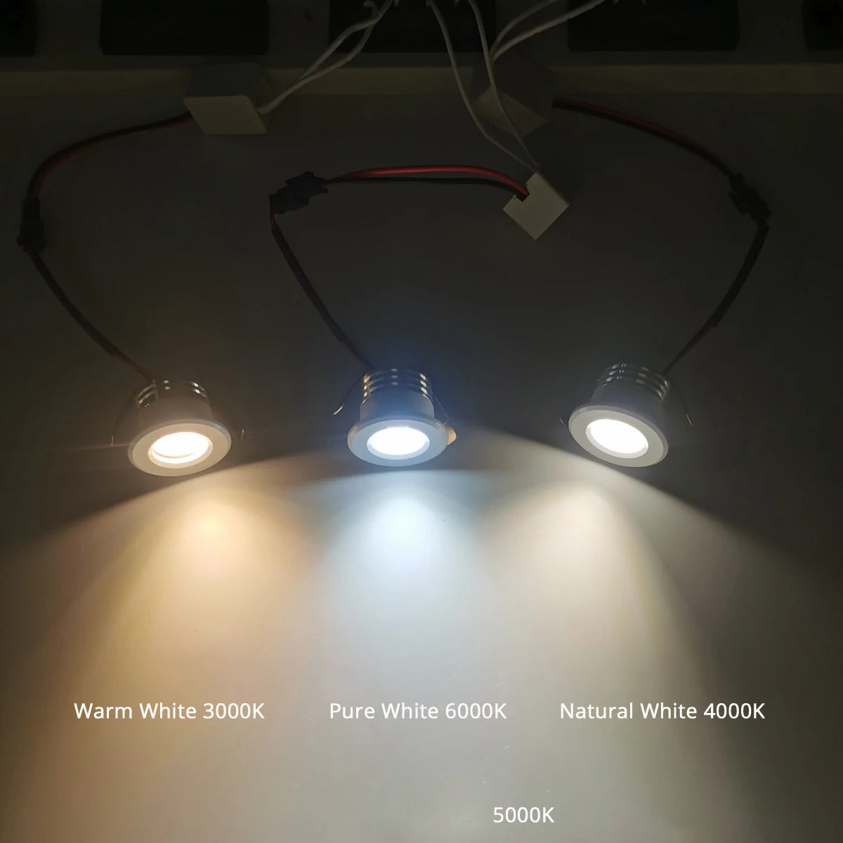 Mini COB LED Recessed Spotlight 3W 270lm D37mm 29mm Cutout AC 90-260V Dimmable 10 Pack