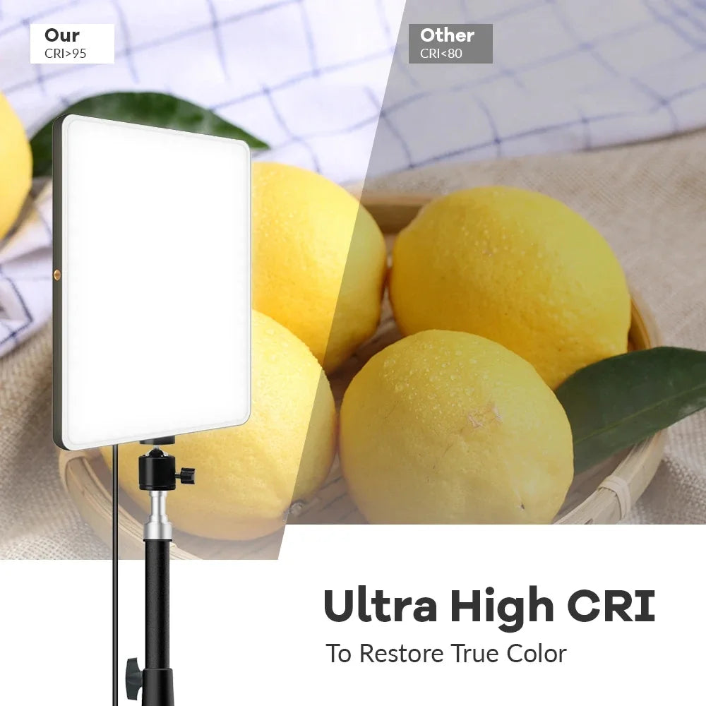 11-Inch LED Photography Fill Light 2700-6500K Dimmable 1/4" Mount Remote Tripod USB 5-20V