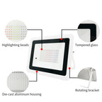 RGB LED Flood Light 20W 30W 50W 100W IP68 120° 24-Key Remote Memory Function AC 110-240V