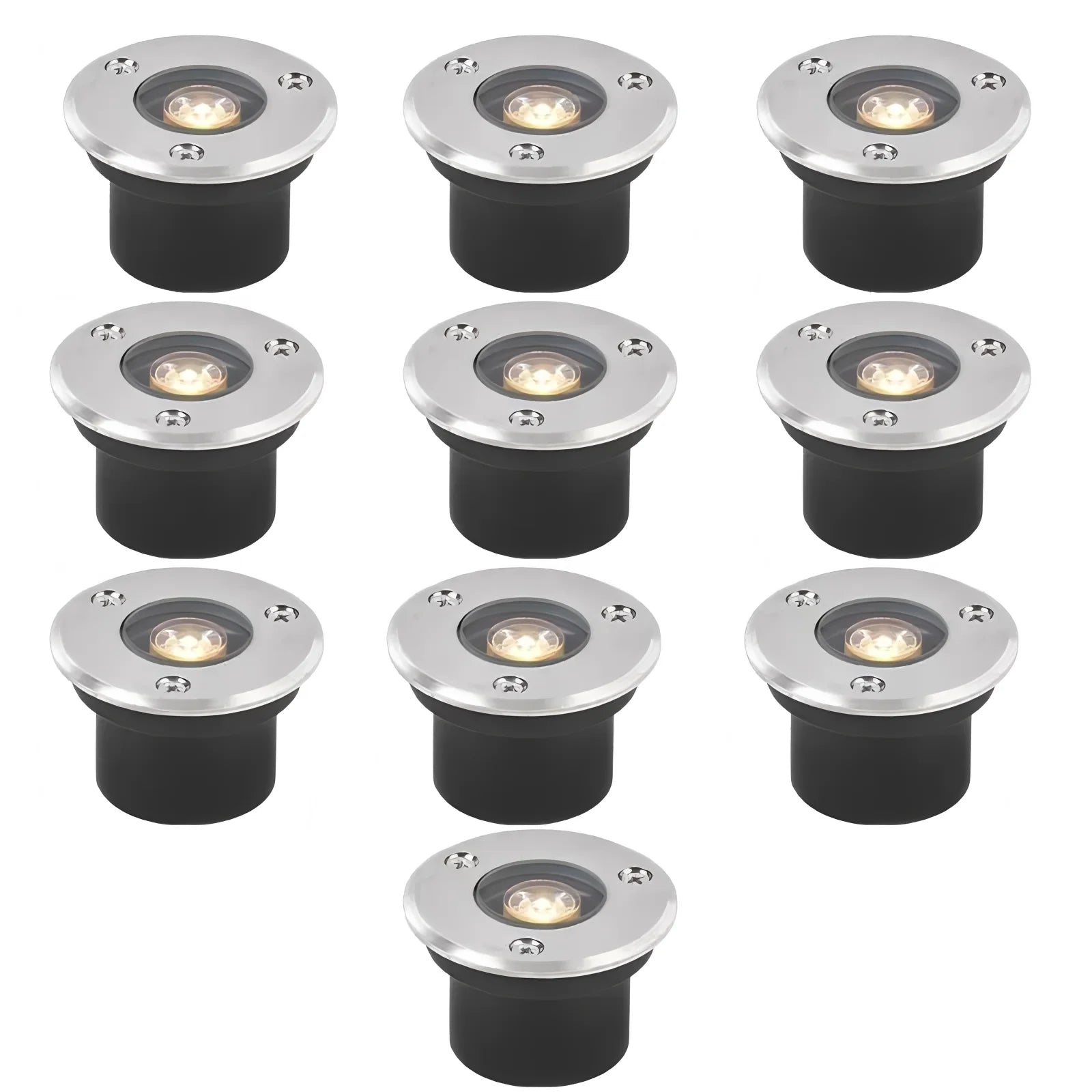 IP67 LED Recessed Ground Spotlight 2W 3W 6W 10W 12W 18W Aluminum Stainless Steel Tempered Glass AC 85-265V or DC 12V 24V Garden Pool