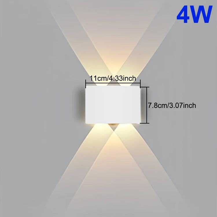 LED Outdoor Wall Light IP65 Waterproof 4W 6W 8W 10W Garden Porch Lamp AC85-265V