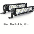 7-Inch Slim Dual-Row LED Light Bar 19W 6500K 60° DC 12-24V ECE Offroad ATV Truck