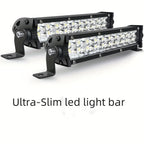 7-Inch Slim Dual-Row LED Light Bar 19W 6500K 60° DC 12-24V ECE Offroad ATV Truck