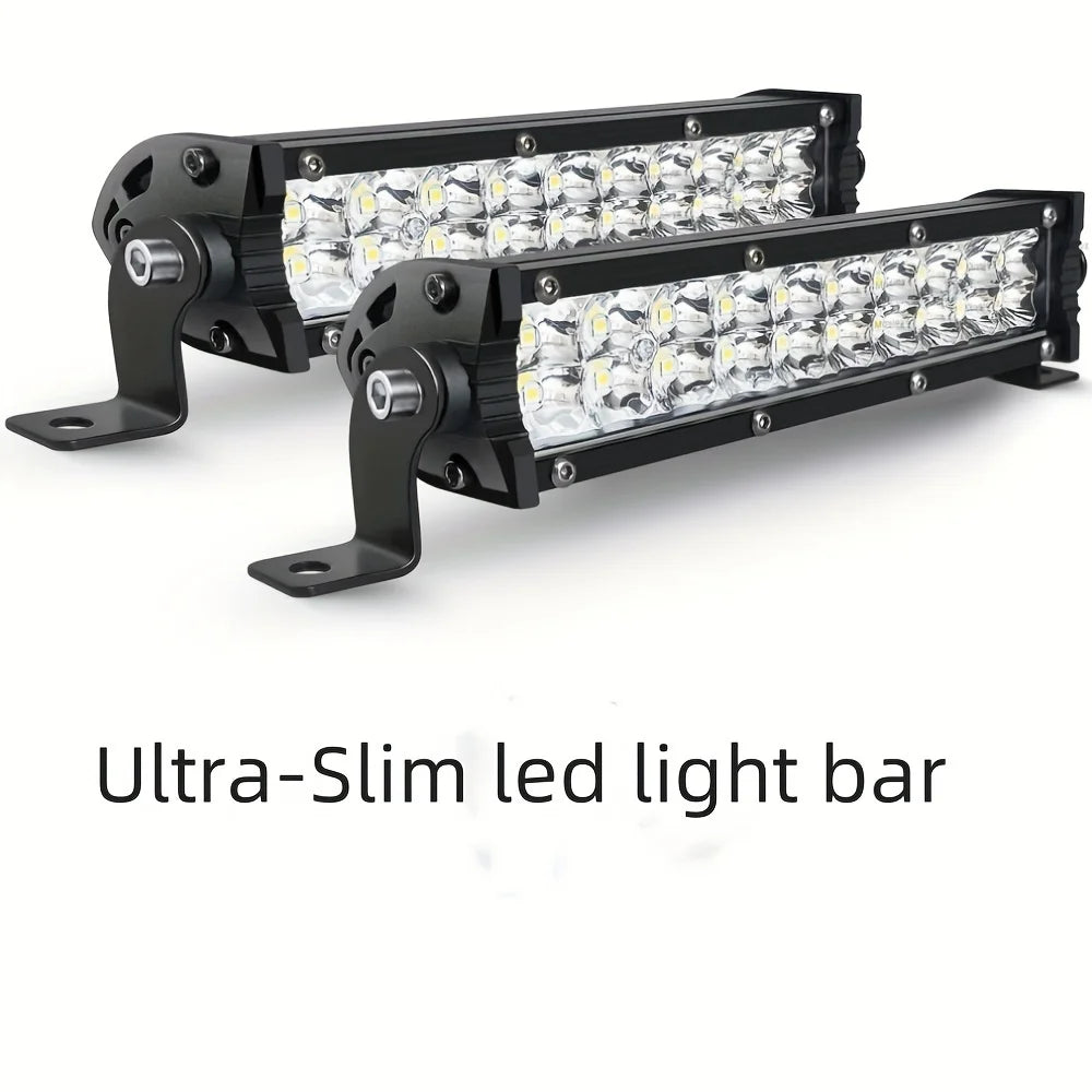 7-Inch Slim Dual-Row LED Light Bar 19W 6500K 60° DC 12-24V ECE Offroad ATV Truck