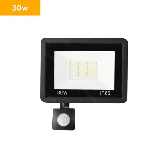 PIR Motion Sensor LED Flood Light 10W 20W 30W 50W 100W IP66 6000K AC 110-240V Outdoor