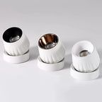 Dimmable COB LED Surface Mounted Downlight 7W 12W 15W Frosted Aluminum CRI 90 25 to 45 Degree Adjustable AC 85-265V Black Kitchen Bedroom