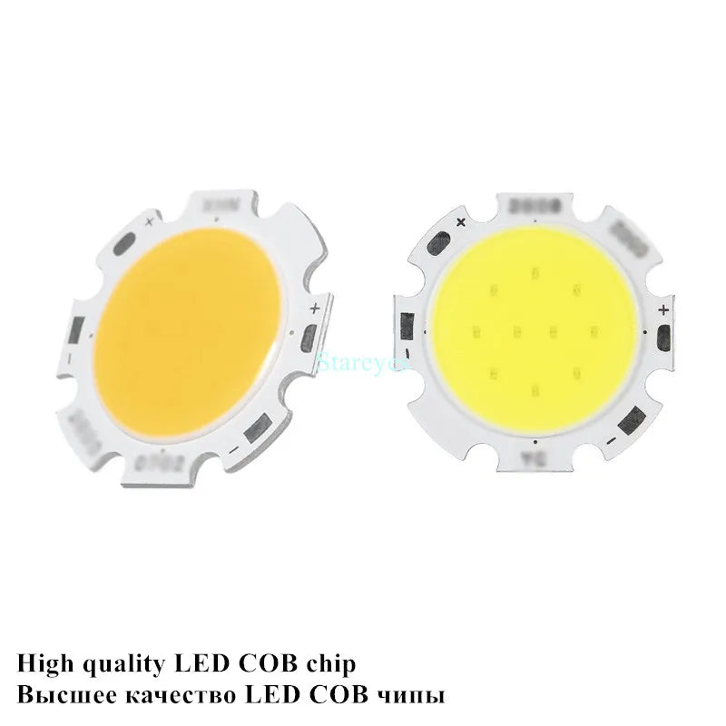 PAR20 COB LED Spotlight 3W 5W 7W E27 GU10 B22 E14 CRI 72+ 120° AC 85-265V Black Silver