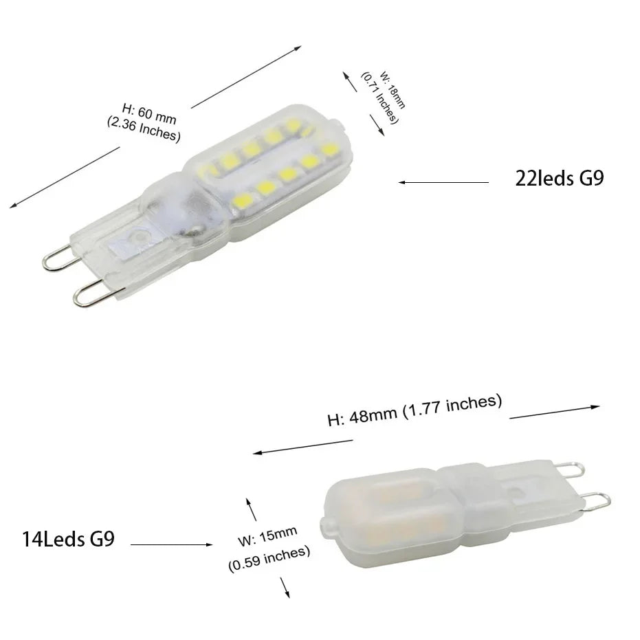 G9 LED Corn Bulb 3W 5W SMD2835 360-Degree Warm White Cool White 110-240V 10 Pack