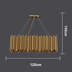 Modern Luxury Ironware Pendant Chandelier D60-120cm 86-195W Dimmable Remote AC 90-265V