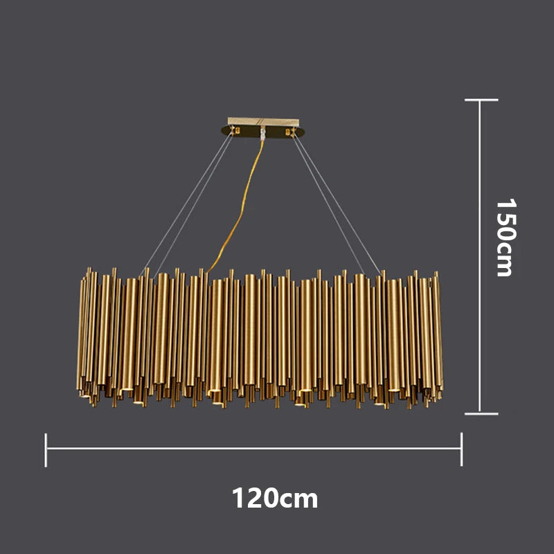 Modern Luxury Ironware Pendant Chandelier D60-120cm 86-195W Dimmable Remote AC 90-265V