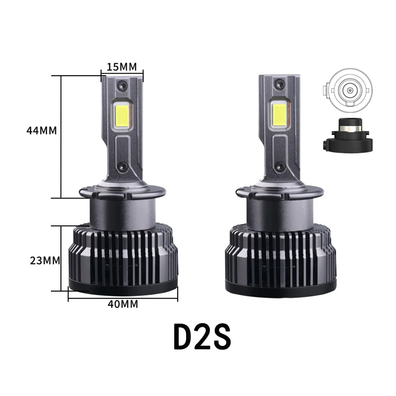 D1S D2S D3S D4S D5S D8S LED Headlight 30000lm 70W 30-CSP IP68 Canbus DC 12-24V 2-Pack