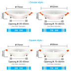 Angle-Adjustable Rotating LED Recessed Downlight 3W 5W 7W 9W 12W SMD2835 AC 110-240V