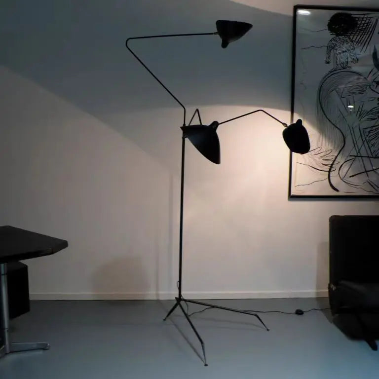 3-Arm Tripod LED Floor Lamp E26 Art Deco Iron Copper Bronze Remote Control Dimmable AC 90-260V Adjustable Spider Standing Lamp Bedroom Living Room
