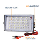 DC 12V LED Portable Flood Light 50W 100W Battery Clip 100lm/W CRI 85+ Camping Emergency Lamp