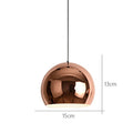 Nordic Rose Gold Globe Pendant Light Ceiling Fixture
