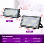LED Flood Light 50W 100W SMD2835 CRI 85+ 180° IP65 AC 110-240V Warm Cool White