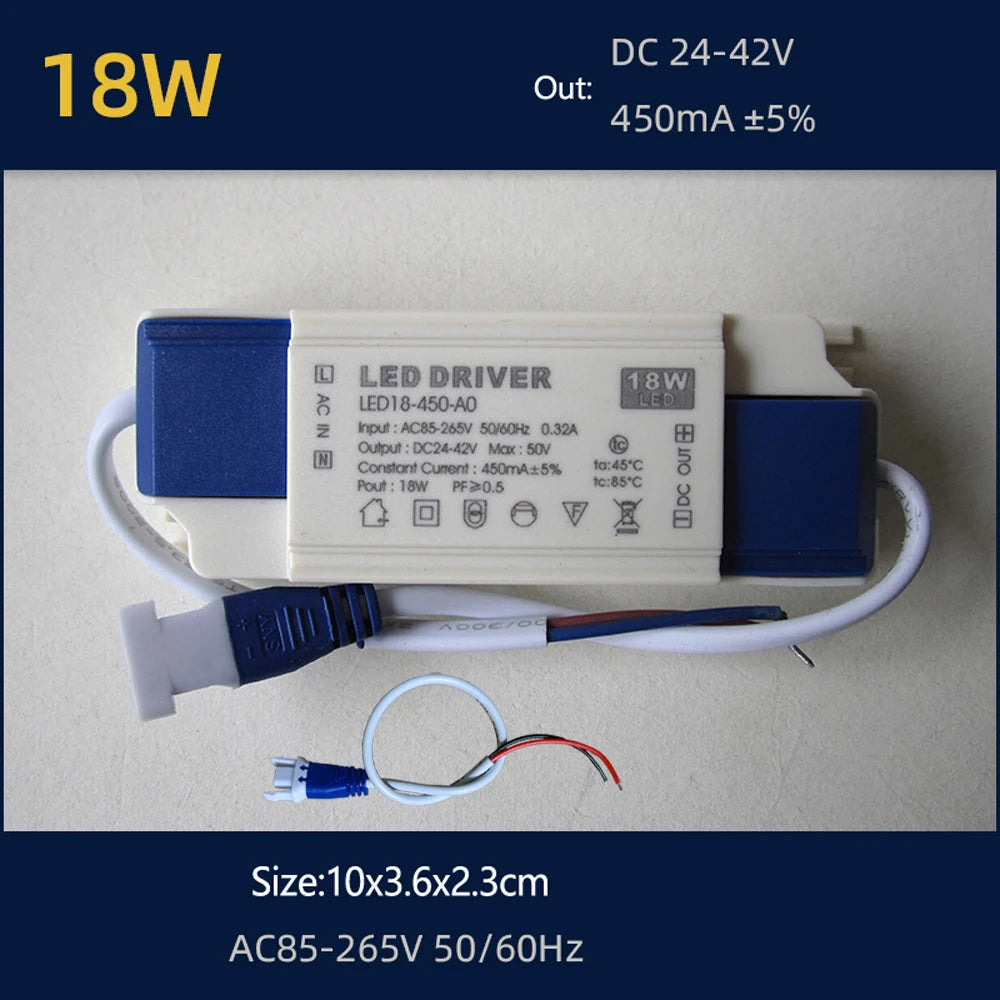 LED Driver Constant Current 20W 30W 36W 40W 50W DC 24-42V 500-1200mA AC 110-120V Input