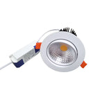 Dimmable COB LED Recessed Downlight 5W 7W 9W 12W 15W 18W Adjustable Angle Aluminum AC 85-265V Warm White Natural White Cool White Black White Silver