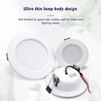 LED Recessed Downlight 5W 9W 12W 15W 18W Epistar DC12V DC24V AC110-240V 120° 2-8 Pack