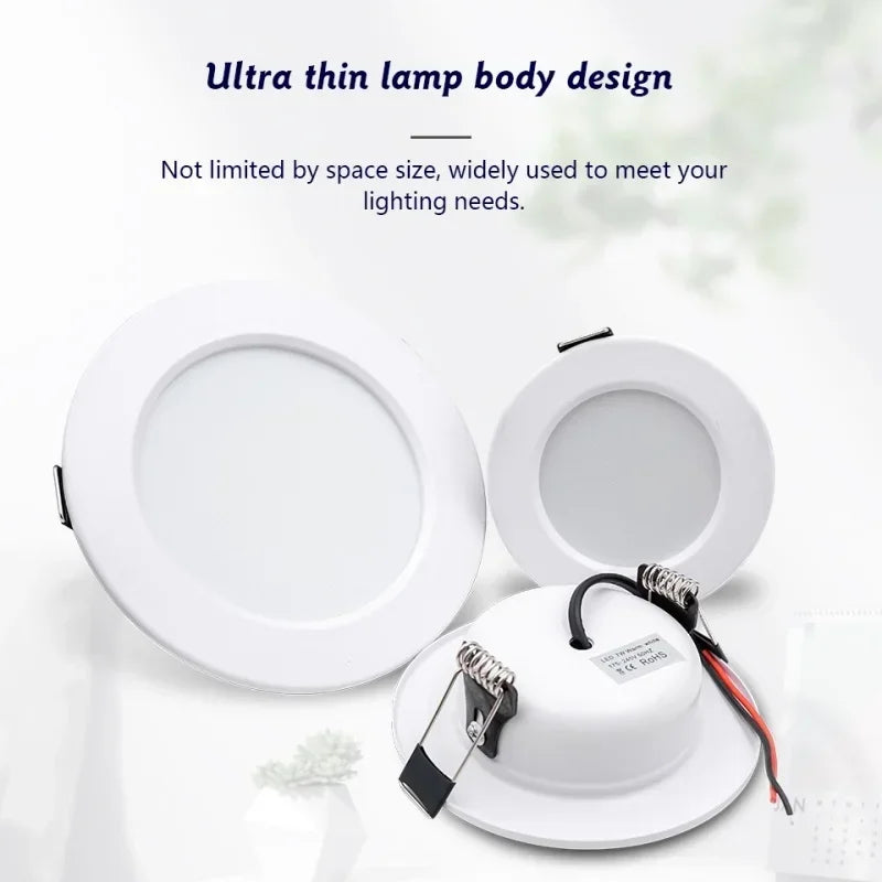 LED Recessed Downlight 5W 9W 12W 15W 18W Epistar DC12V DC24V AC110-240V 120° 2-8 Pack