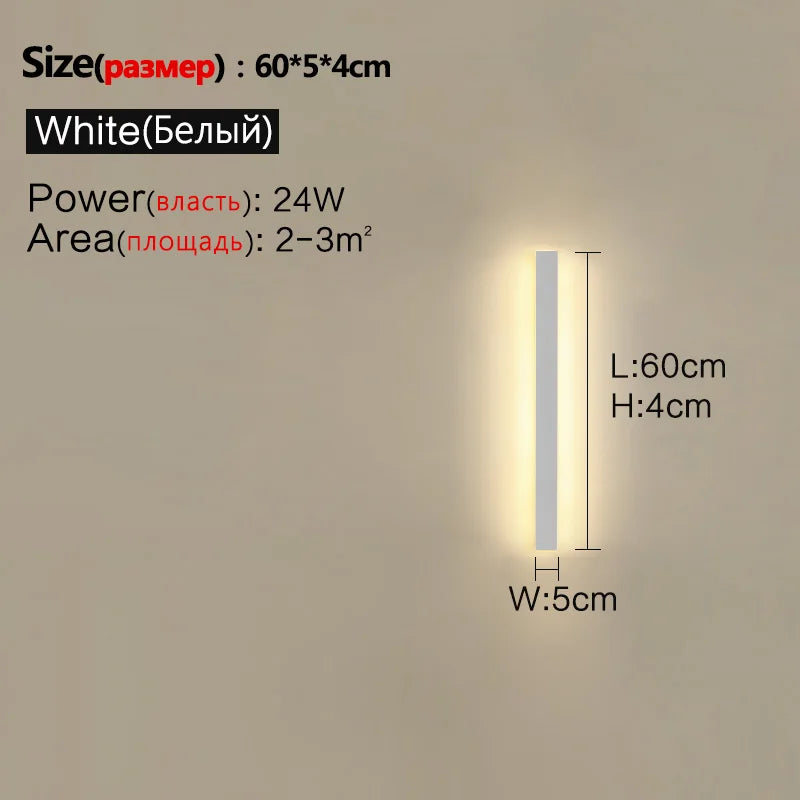 Modern Nordic LED Outdoor Wall Lamp IP65 Metal Acrylic Black Dimmable Remote AC 110-240V