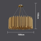 Modern Luxury Ironware Pendant Chandelier D60-120cm 86-195W Dimmable Remote AC 90-265V