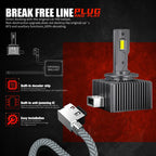 D1S D2S D2R D3S D4S D4R D5S D8S LED Headlight 35W 6000K Canbus All-in-One Fan Cooled 2-Pack