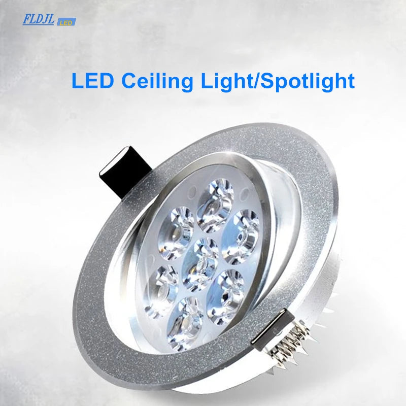 Dimmable Round LED Recessed Ceiling Downlight 3W 4W 5W 7W 9W 12W 18W AC85-265V