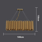 Modern Luxury Ironware Pendant Chandelier D60-120cm 86-195W Dimmable Remote AC 90-265V