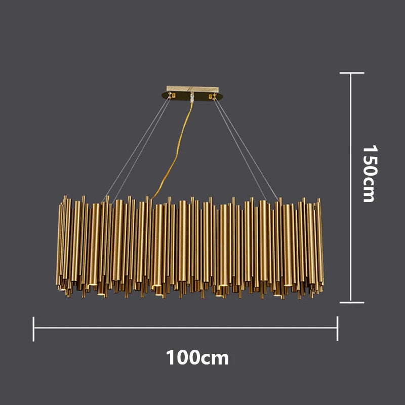Modern Luxury Ironware Pendant Chandelier D60-120cm 86-195W Dimmable Remote AC 90-265V