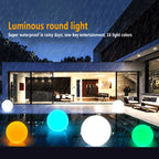 Solar LED RGB Floating Ball Light 16 Colors 4 Modes Remote Control IP65 LLDPE Plastic 20cm 25cm 30cm Pool Garden Outdoor
