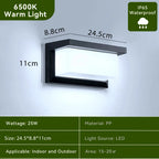 LED Outdoor Wall Lamp AC 110-240V Moisture-Resistant ABS Indoor Outdoor Pathway Porch Garden