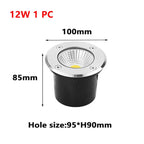 IP67 COB LED Underground Ground Light 5W 10W 12W 15W AC 85-265V or DC 12-24V 120 Degree 120 lm/W Warm White Natural White Cool White Red Green Blue