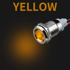 Metal LED Indicator Pilot Light Nickel Plated Brass 6mm 8mm 10mm 12mm 14mm 16mm 19mm 22mm IP65 Waterproof Panel Mount