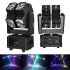 100W RGBW Moving Head Stage Light 8x10W 4-in-1 DMX 10/21CH 360° AC 90-240V 3.75kg