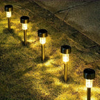 Solar LED Garden Stake Path Light IP65 Waterproof Dusk-to-Dawn Auto Lawn Lamp