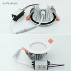 IP65 Waterproof LED Recessed Downlight 5W 7W 9W 12W 15W Epistar SMD5730 120° AC 85-265V