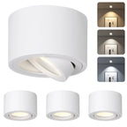 GU10 LED Surface Mounted Adjustable Ceiling Spotlight 30 Degree Rotation Aluminum AC 110-265V Black White Living Room Bedroom Kitchen