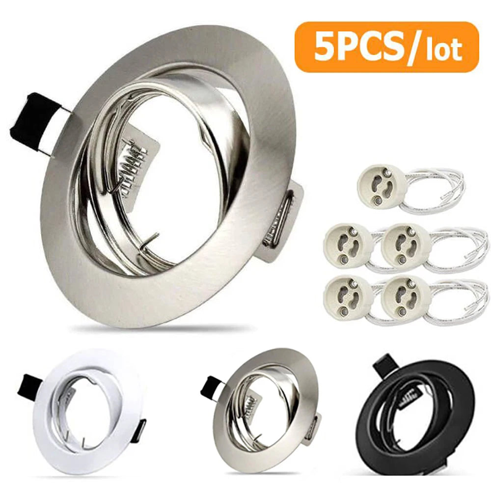 Recessed Ceiling Downlight Housing Frame 50mm Cutout for GU10 GU5.3 MR16 Spotlight Bulbs