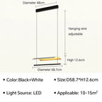 Modern LED Pendant Chandelier 20 Plus Heads Iron Plated Cord Pendant Touch Switch AC 90-260V Living Room Dining Room