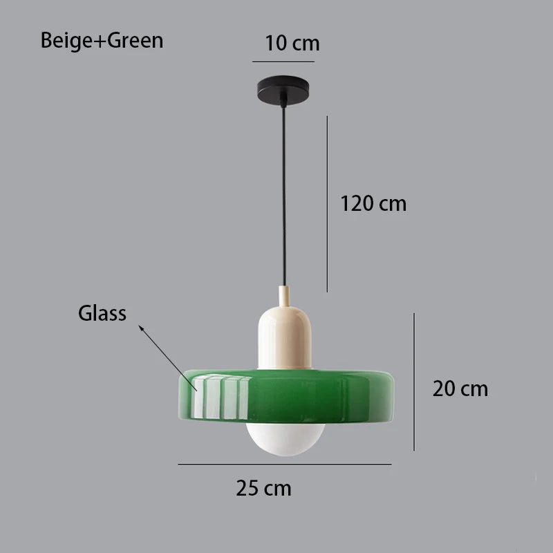 Nordic Glass LED Pendant Light E26 Single Head Cord Pendant Baked Paint Hardware AC 90-260V Bedroom Dining Room Parlor