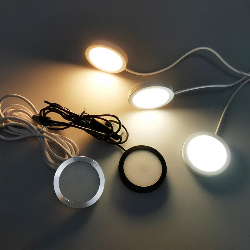 USB 5V Ultra Thin LED Cabinet Spotlight 3W 5W 7W SMD 2835 Aluminum Surface Mount IP42 120 Degree Indoor RV Caravan