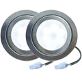 DC 12V LED Range Hood Replacement Bulb 1.5W 200lm 120 Degree CRI 80 Stainless Steel Frosted Glass 60mm Cutout 2 Pack