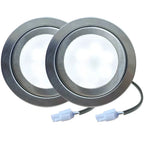 DC 12V LED Range Hood Replacement Bulb 1.5W 200lm 120 Degree CRI 80 Stainless Steel Frosted Glass 60mm Cutout 2 Pack