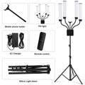 80W LED Beauty Ring Light 448 LEDs 3000-6500K Bi-Color Dimmable Gooseneck Tripod USB Remote